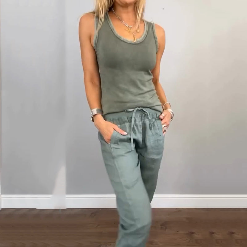 Candace | Zweiteiliges Set in Volltonfarbe für Damen