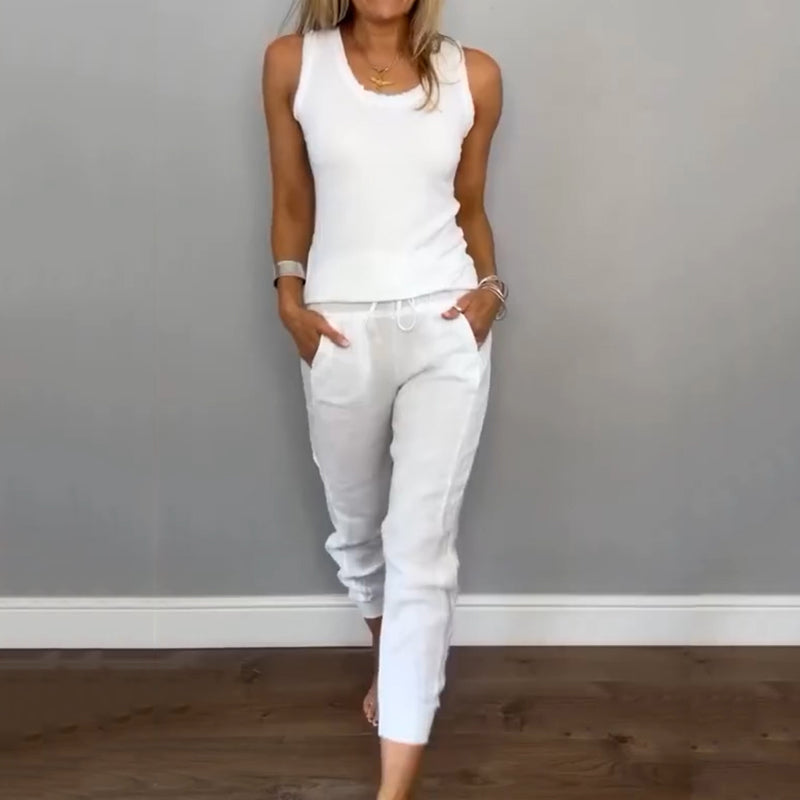 Candace | Zweiteiliges Set in Volltonfarbe für Damen