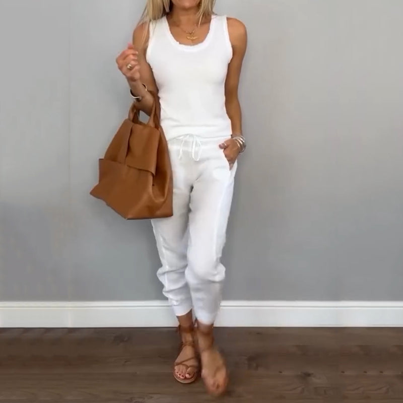 Candace | Zweiteiliges Set in Volltonfarbe für Damen
