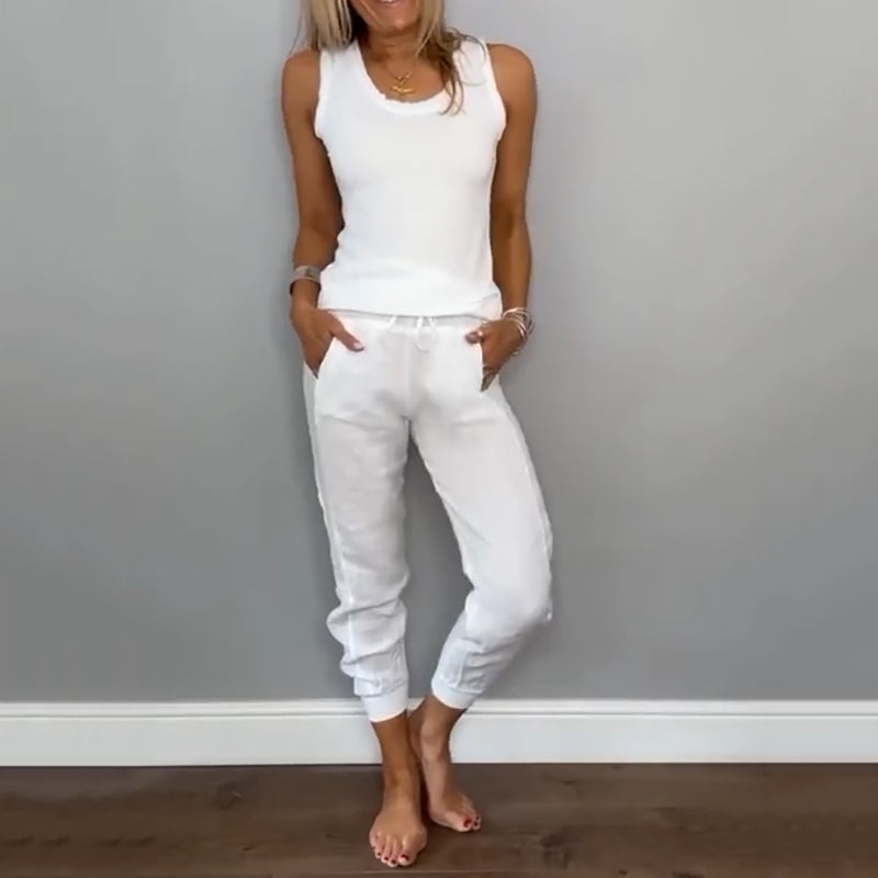 Candace | Zweiteiliges Set in Volltonfarbe für Damen