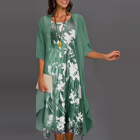 Sintosa | Floral Blouse and Dress Set – Elegant, Summer Party Outfit