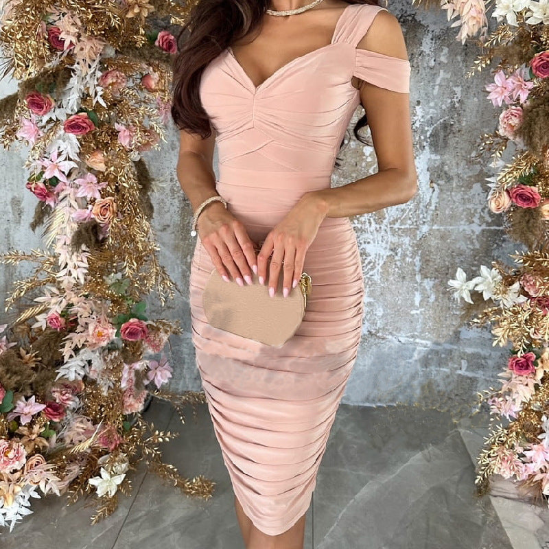 Beverly | Sexy, schulterfreies, figurbetontes Kleid im Slim Fit für Damen