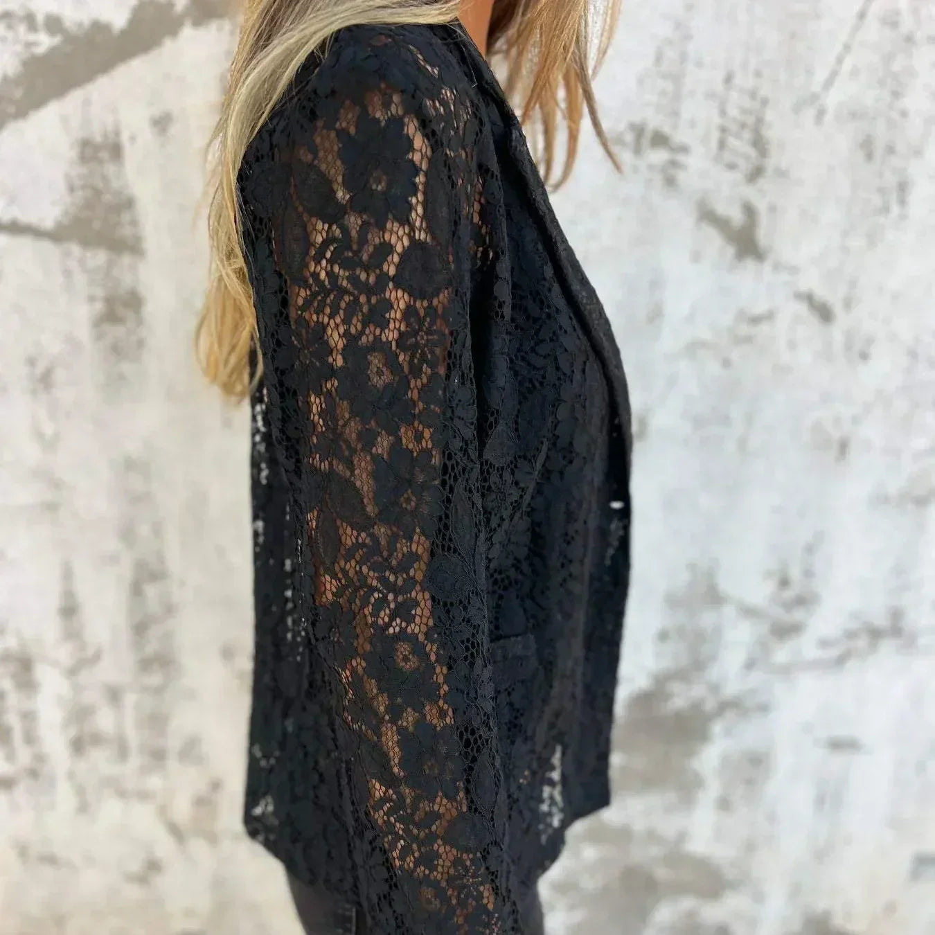 Braeden | Blazer aus durchgehendem Spitzennetz