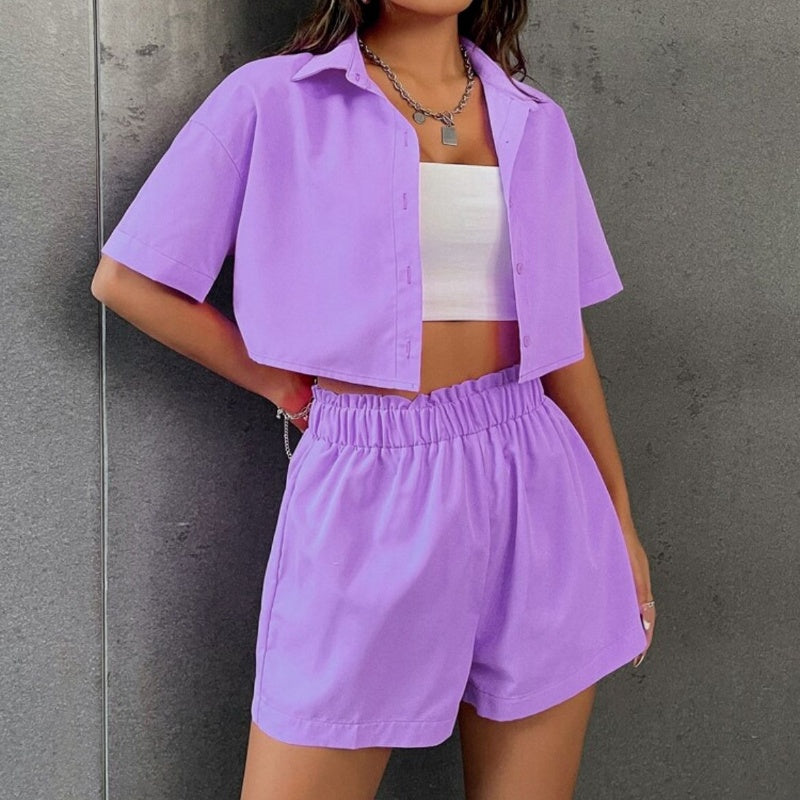 Lena | Damen-Kurzarmshirt-Set