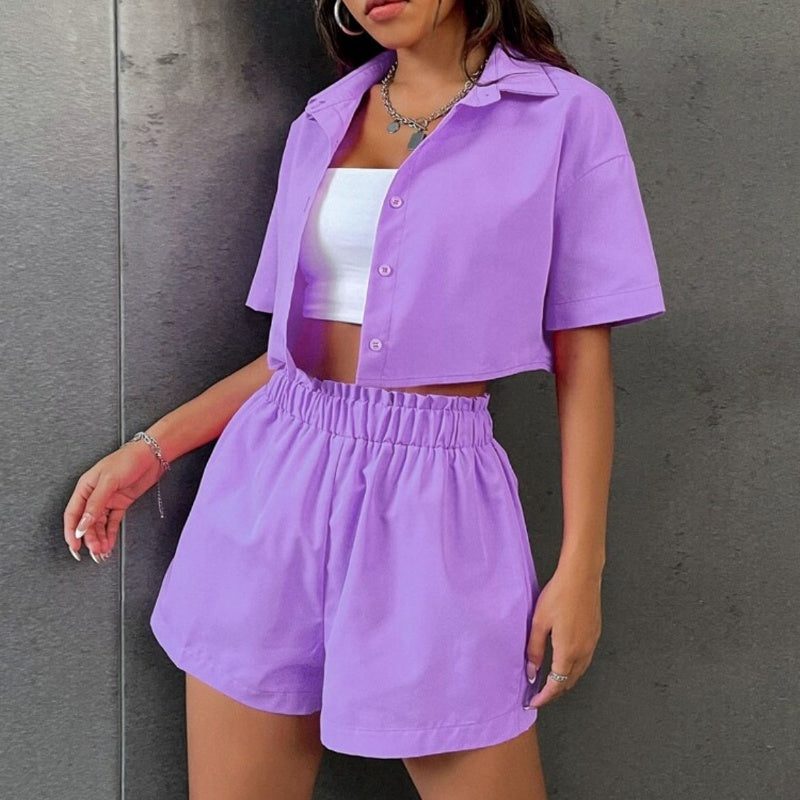 Lena | Damen-Kurzarmshirt-Set