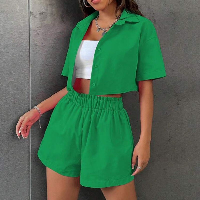 Lena | Damen-Kurzarmshirt-Set