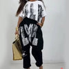 Brinley | Zweiteiliges lässiges Outfit mit Buchstabendruck für Damen