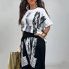 Brinley | Zweiteiliges lässiges Outfit mit Buchstabendruck für Damen
