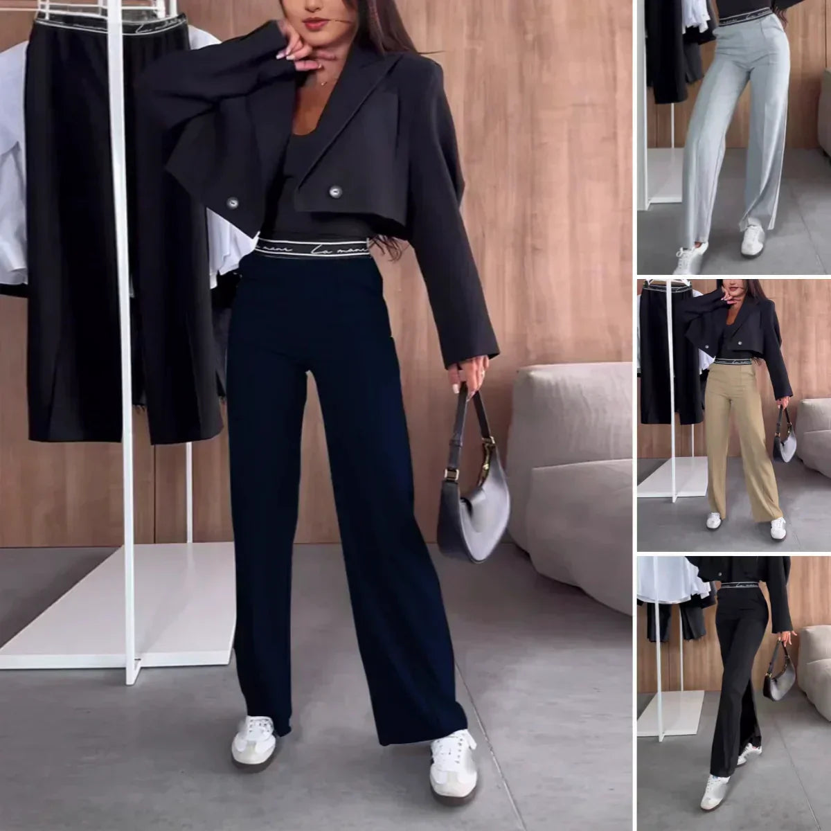 Gisela | Einfarbige Drapierhose für Damen