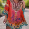 Charlotte | Boho lockere asymetrische Bluse mit Ausschnitt