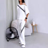 Blaely | Damen gestreifte Kurzarm-Oberteile & Hosen Zweiteiliges Set