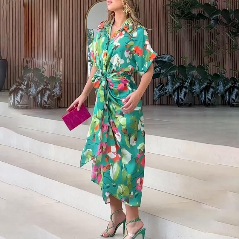 Opeliah | Casual-Kleid mit Selbstflatterndem Druck