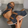 Adrienne | Fashionable plateau sandals with wedge heel for women