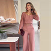 Aislyn | Elegant pink top and further tube pants 2-part set