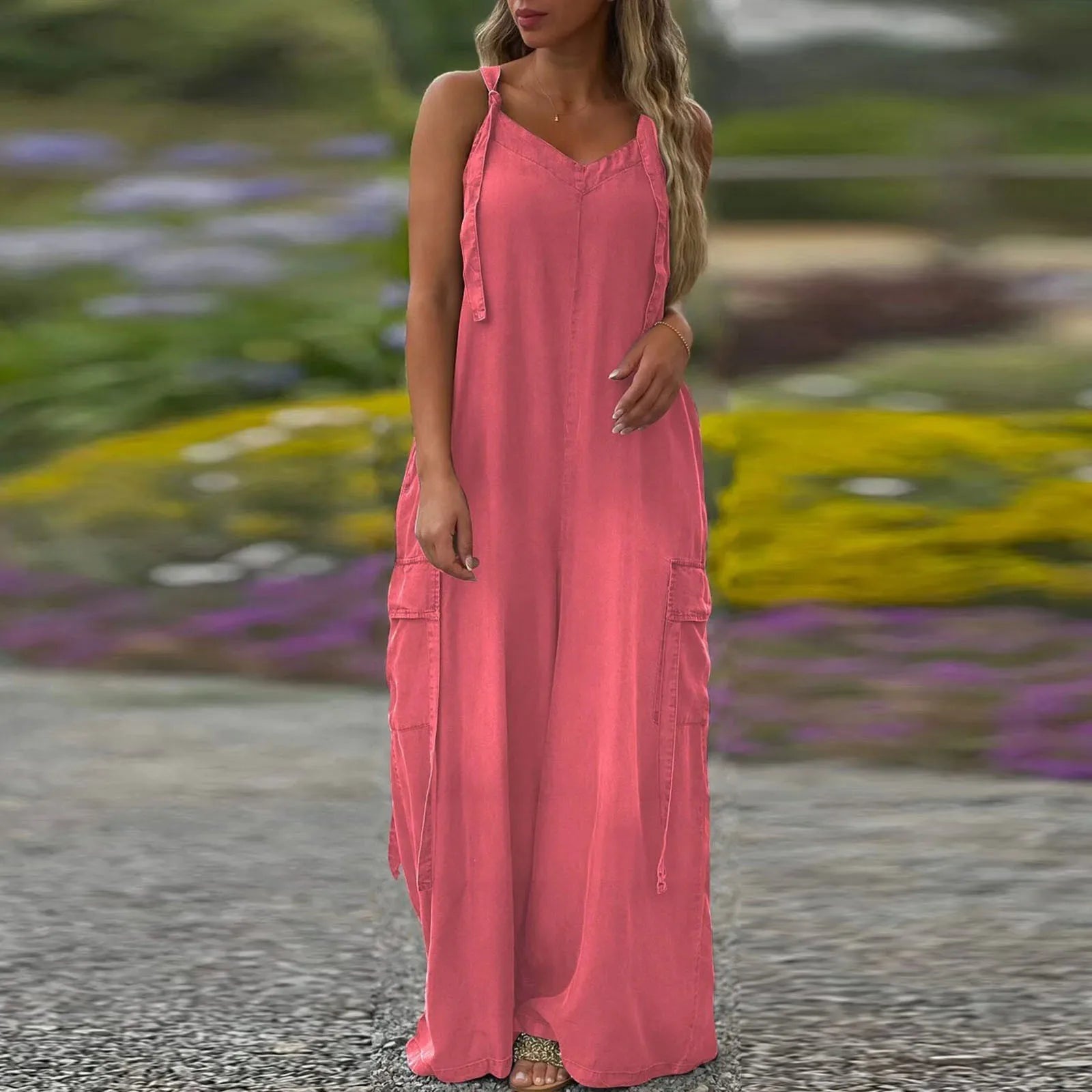 Saoirse | Lockerer Jumpsuit mit weitem Bein und Taschen für Damen