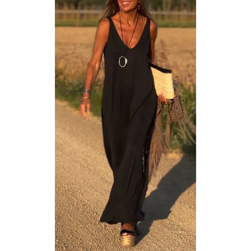 Caden | Frühsommer Neu Damen V-Ausschnitt Maxi Cami Kleid