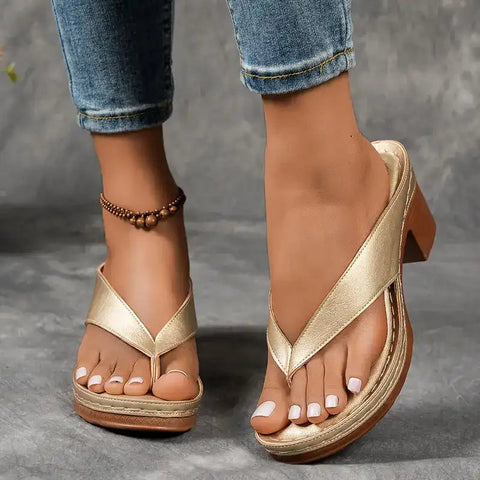 Naomi | Sommerliche Damen-Teilslipper mit dicker Sohle