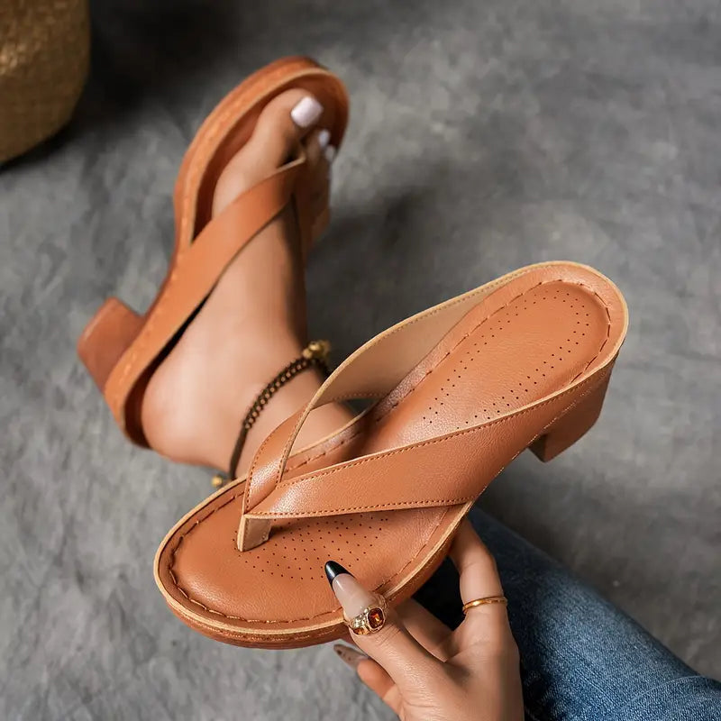Kiley | Sommerliche Damen-Teilslipper mit dicker Sohle