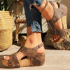 Barbara | Trendige Keilabsatz-Sandalen mit offener Zehe für Damen