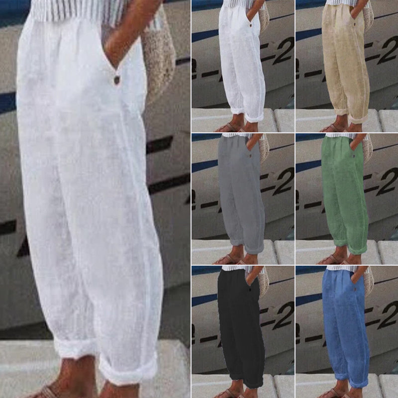 Zaid | Atmungsaktive Leinen Casual-Hosen