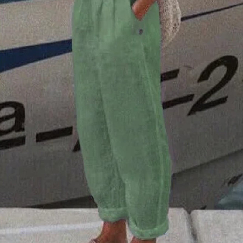 Zaid | Atmungsaktive Leinen Casual-Hosen