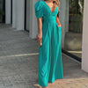 Gabriel | Jumpsuits mit tiefem V-Ausschnitt und weitem Bein für Damen