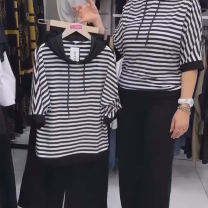 Gena | Set aus Top mit Trägern und einfarbigen Hosen für Damen