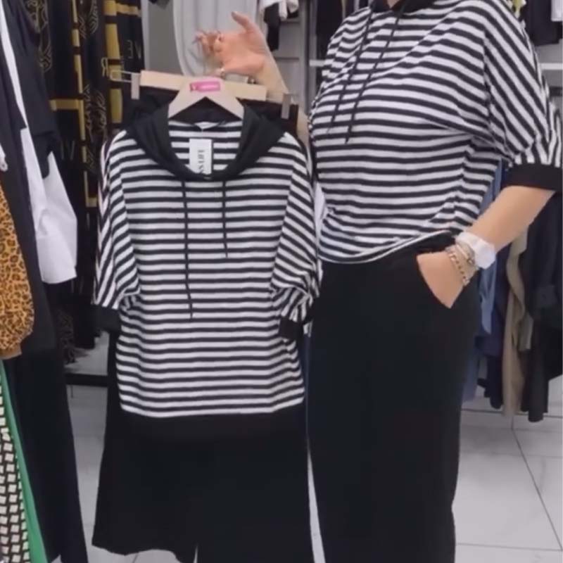 Gena | Set aus Top mit Trägern und einfarbigen Hosen für Damen