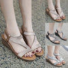 Yasmin | Damen-Sandalen mit Keilabsatz und Plateau aus Bergkristallen