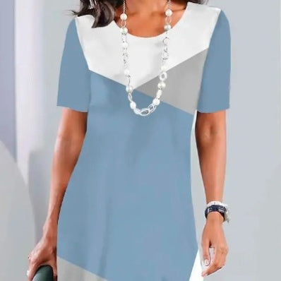 Terence | Damen plissiertes Kleid in bunten Blöcken