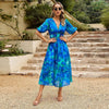 Kaisera | Elegantes Kleid mit Taillendruck und V-Ausschnitt
