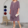 Sienna | Plus Size geschichtetes Midikleid
