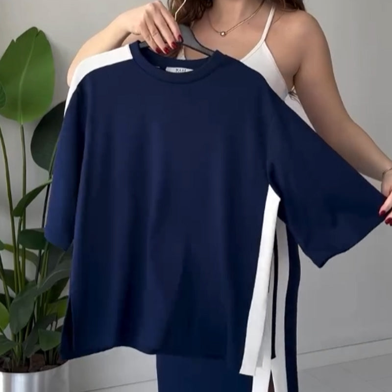 Rica |  Rabatt Bequemer Hosenanzug mit Schlitzrock für Damen