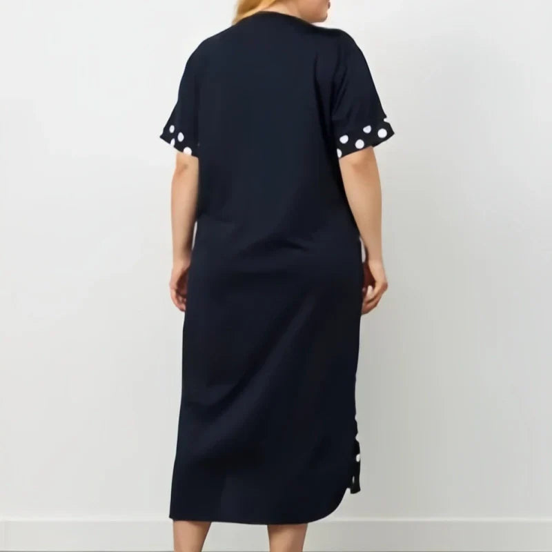Antonia | Sommerliche lässige Damenkleider mit kurzen Ärmeln und A-Linie-Druck