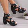 Justin | Sandalen mit Peep-Toe und hohem Absatz für Damen Booties