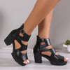 Justin | Sandalen mit Peep-Toe und hohem Absatz für Damen Booties