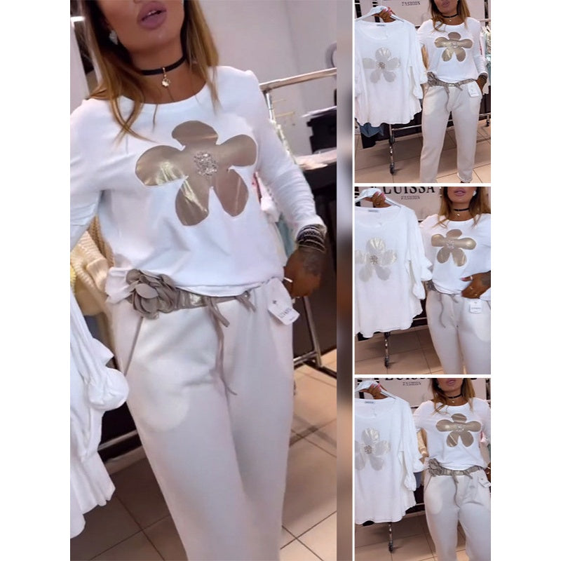 Milan | Damenbluse mit Blumenprint und Dekolleté