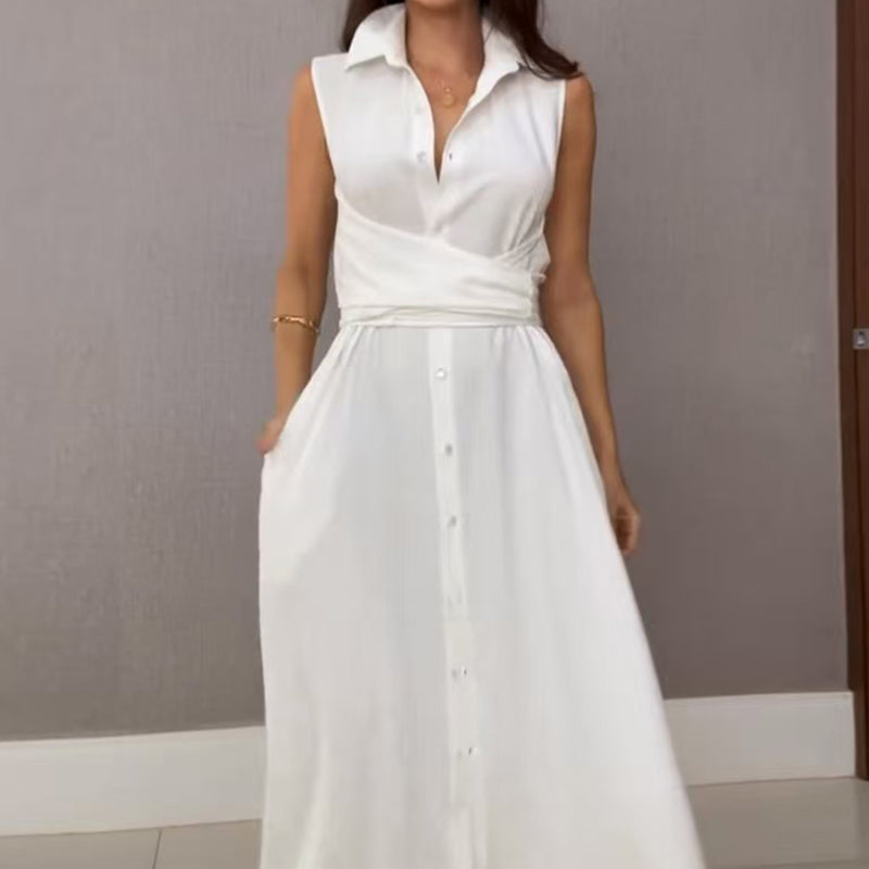 Adelyn | Smart maxi dress for women with a belt