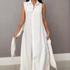 Adelyn | Smart maxi dress for women with a belt