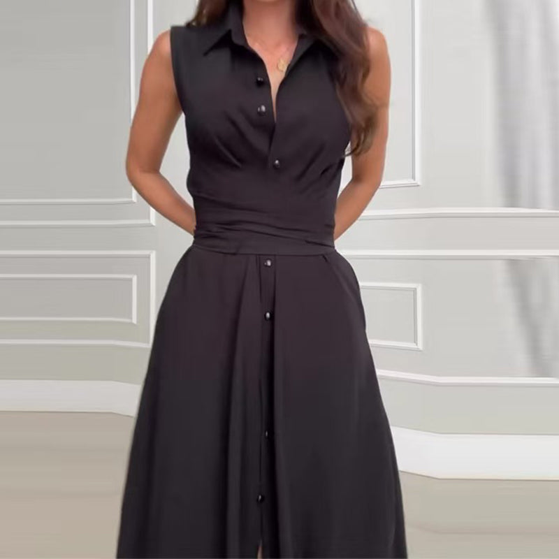 Adelyn | Smart maxi dress for women with a belt
