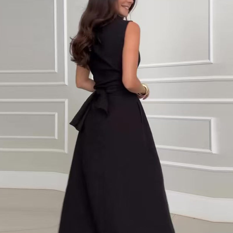 Adelyn | Smart maxi dress for women with a belt