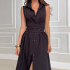Adelyn | Smart maxi dress for women with a belt