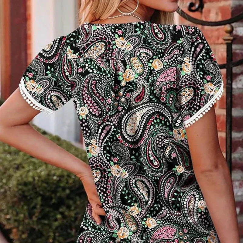 Bina | Damen T-Shirt mit Kurzarm und Druck