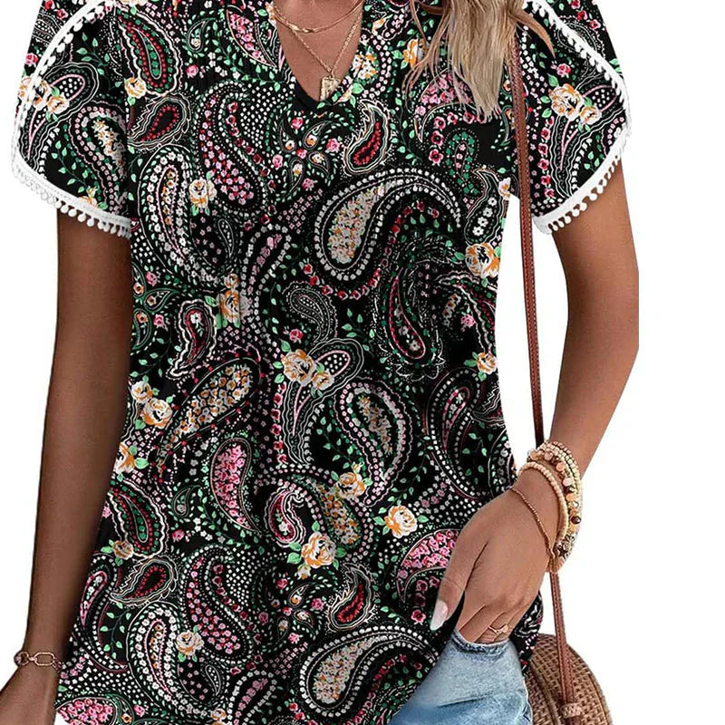 Bina | Damen T-Shirt mit Kurzarm und Druck