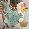 Chance | Damisches langes Sommerkleid im Boho-Stil mit Spitzausschnitt