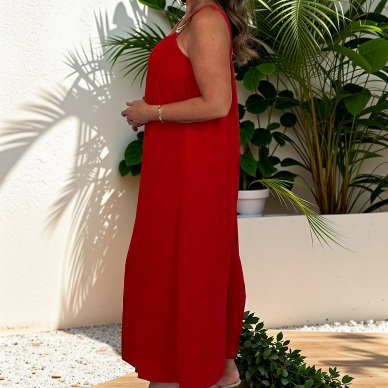 Yahaira | Damen lockerer Overall mit weiten Beinen