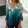 Carla | Damen-Knopfbluse mit Druckmuster 2er-Kauf = kostenlose Lieferung