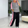 Vivienne | Damen zweiteiliges Oberteil und gestreifte Hose