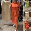 Adonisa | Women's dress with short sleeves and hood