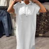 Adonisa | Women's dress with short sleeves and hood